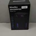 NineSky Dehumidifier,98 OZ Dehumidifiers for Home,(1100 sq.ft) Dehumidifiers for Basement Bathroom Bedroom with Auto Shut Off, Switchable 7 Colors Light(Black)