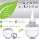 Innovo FSA/HSA Eligible Hospital Grade Silicone Twister Bulb Baby Ear Syringe and Nasal Aspirator, Sucks Snot and Mucus, Cleanable and Reusable, Clear