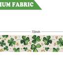 St Patricks Day Table Runner Four Leaf Clover Gold St. Patrick's Day Runners Table Decorations Holiday Spring Kitchen Dining Home Party Supply 13x72 Inch