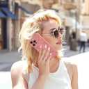 ZIYE for iPhone 15 Pro Max Case Flower Floral Pattern for Women Girls Slim Soft TPU Camera Protection Cute Cover Designed for iPhone 15 Pro Max 6.7 Inch Pink