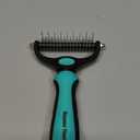 Maxpower Planet Hair Brush - Double Sided Shedding, Dematting Undercoat Rake for Dogs and Cats - Extra Wide Dog Grooming Brush, Reduce Shedding by 95%, Turquoise (Large)
