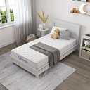 NapQueen Twin-XL Mattress, 6 Inch Elsa Innerspring Medium Feel, CertiPUR-US Certified, Twin-XL Bed Mattress in a Box, Fiberglass Free, White