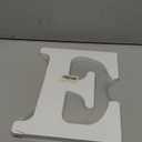 AOCEAN 12 Inch White Big Wood Letters Unfinished Wooden Letters for Wall Decor Decorative Standing Letters Slices Sign Board Decoration for Craft Home Party Projects (E)