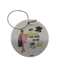 Graduation Christmas Ornament Decor | Inspirational Ceramic Bauble Decor | College Friend Gift | Christmas Graduation Present for Her