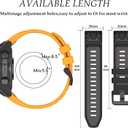 TopPerfekt Band Compatible with Garmin Fenix 8/8 Pro 51/47/43mm, Soft Silicone Replacement Watch Strap Wristband for Instinct 3/Forerunner 965/Tactix 8/ Fenix 7/6/ Descent G2 Smart Watch for Women Men