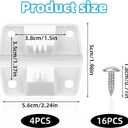 2 x 4pcs Cooler Hinges Replacement for Coleman, Durable Plastic Hinges Kit with 16pcs Stainless Steel Screws Cooler Replacement Parts for Camping Freezer and Ice Chest