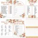 Teling 145 Pieces Bridal Shower Game Bridal Shower Favors Set Wedding Games Cards and Pencils for Bride Groom Bachelorette Party Wedding Party Favor(Boho Style)