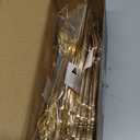 40PCS Gold Plastic Silverware - Heavy Duty Elegant Disposable Utensils - Gold Plastic Cutlery Set Includes 20 Forks, 10 Spoons, 10 Knives for Dinner, Parties, Weddings