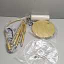 Upgraded Dimmable Gold Floor Lamp, 1200 Lumens LED Bulb Included, Arc Floor Lamps for Living Room Modern Standing Lamp with Linen Shade, Tall Lamp for Living Room Bedroom Office Reading Room Nursery