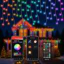 Smart RGB LED Icicle Lights for Outdoor - 99FT App Control, Music Sync & DIY Modes, Waterproof 912 LED Christmas Lights for Yard, Party & Holiday Decor