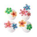 8 x THJ Edible Flowers Cake Decorations 72Pcs Edible Hawaiian Flowers for Cakes Flower Cupcake Toppers Cake Toppers for Wedding Themed Party Birthday Cake Decoration Mixed Size & Colour