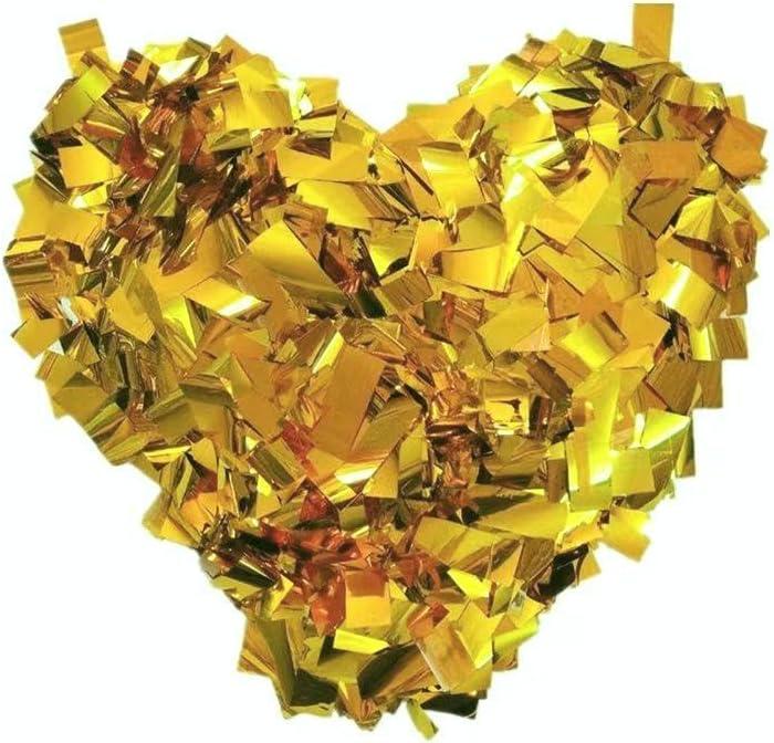 Golden Metallic Confetti Paper - Flame Retardant Foil Confetti Great for Birthday Parties,Concerts,Celebrations,Weddings,Confetti Party,Graduation Ceremonies (1.1 Pounds)