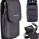 Heavy Duty Holster for Samsung Galaxy S25 Ultra, S24 Ultra, S23 Ultra, S22 Ultra, S21 Ultra, Google Pixel 10 Pro XL, Pixel 9 Pro XL, 8 Pro, 7 Pro - Military Grade Pouch (Fits Armor Case on)