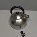 Mr. Coffee Carterton Stainless Steel Whistling Tea Kettle  1.5-Quart Capacity, Mirror Polish Finish, Durable Tea Kettle for Stovetop, Fast Boiling, Easy Pouring