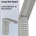 Universal Garage Door Opener Keypad Wireless Keypad Keyless Entry Compatible with LiftMaster Chamberlain Craftsman Genie Overhead Linear Wayne Dalton Garage Door Opener Remote Learn Button Dip Switch