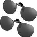 SPLAKS Clip-on Flip Up Polarized Sunglasses Rimless Over Prescription Glasses for Men Women
