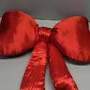 Luxape Bow Pillow - Big Bow Throw Pillow - Bow Shaped Pillow - Silky Satin - Coquette Decor - Bow Room Decor - Pink Bow Pillow - Bow Nursery Decor - red Room Decor