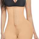 Fajas Colombianas Shapewear for Women Postpartum Tummy Control Body Shaper Butt Lifter Bodysuit L, Beige