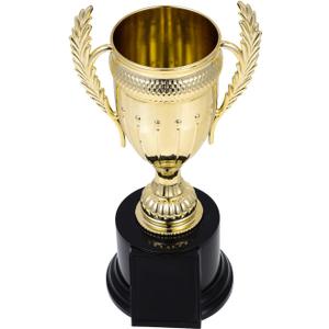 Golden Trophy Plastic Golden Cup Award Trophies Cup Winner Award Trophies Cup Achievement Prize Award for Office Sports