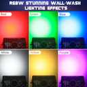 Stage Wash Light 21x15W LED RGBW Dj Lights for Parties, DMX Control Sound-Activated Stage Lighting Bar for Wedding Disco Party (1, 21 Lights)