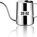 Watering Can for Indoor Plants, Indoor Watering Can with Long Spout and Handle Rust-Proof 304 Stainless Steel Material (600ml/20oz)