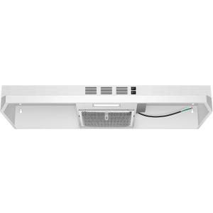 SNDOAS Range Hood 36 inch Under Cabinet, White Spray Painting Stainless Vent Hood with 2 speeds and 230 CFM, Ductless Range Hood with Rocker Buttons, Aluminum Mesh Filter, Kitchen Hood without Plug