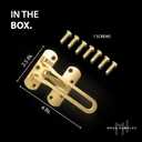 Mega Handles Safety Door Lock 2026 Version, Heavy-Duty Zinc Alloy 4.2" Door Lock, Swing Bar Door Guard, Safety Childproof Reinforcement Door Stopper for Kids (Satin Brass)