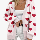 Women's Cardigan Soft Pocketed Long Sleeves Casual Knitted Open Front Cardigans Lightweight Sweaters, Size: L