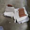 for Tesla Model Y Seat Covers 2020-2024 Nappa Leather Car Interior Seat Compatible with Airbag Cushion Cover 5 Seats (TY-Brown&Beige)