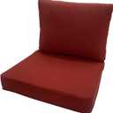 Outdoor Seat/Back Deep Chair Cushion Set for Patio Furniture - Lounge Chair Cushions with Ties - Waterproof Patio Chair Cushions 19x19