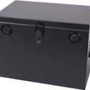 Lockable Car/RV/Marine Battery Box, Adjustable Steel Battery Relocation Kit for Trailer, Boat, Trolling Motor, Kayak (Group 24-31 Black)