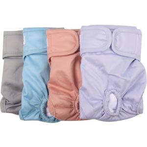 Reusable Female Dog Diapers for Large Dogs,(4 Pack) Easy Absorbent Medium Doggie Diapers for Peeing,in Heat,Dog Period Panties,XL