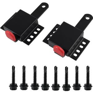 2 Pack Matte Black Heavy Duty Garage Door Locks, Inside Deadlock Security System, Slide Bolt Lock for Garage Door, Manual Latch Locks Universal Fit Most Garage Doors (2)