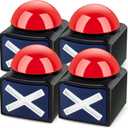 4 PCS Game Buzzers for Trivia Games with Lights and Sound, Answer Buzzers Party Button for Game Quiz Family Classroom