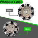 Chrome 6 Lugs Wheel Center Cap for Silverado, Avalanche, Suburban, Express, Sierra, Yukon, Savana 1500 2500 3500, 16/17 Inch Rim Hub Cover, OEM Replacement