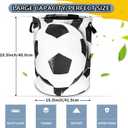 Soccer Laundry Basket Ball Foldable Oxford Cloth Funny Tote Bag Laundry Hamper Clothes Storage Bucket Organizer For Bathroom/Laundry Storage/Bedroom 18.9x16.5 In