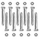 10 Pack Snowblower Shear Bolts 51001500 | 2-1/8" X 5/16" Shear Pin Bolt Kit Compatible with Arie-ns 2 Stage Snow Thrower Auger Replacement for 510015, 51001500, AM122156, AM1369890, 3285-11 (10)
