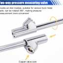 JOYCOURT Digital Tire Pressure Gauge 230 PSI, Stainless Steel Dual Head