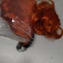 Swooflia Orange Bun Wig for Women & Cosplay Wig Accessories - Convenient Set for Halloween, Costume, Party and Daily Use, Includes Necklace, Earings, Cosplay Wig with Adjustable Wig Cap (Wig1-09)