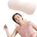 SPRING SEAON Neck Support Pillow for Sleeping Small Neck Roll Pillow Cervical Stretcher Pillow for Neck Pain Relief Memory Foam with Cool Fabric Pillowcase Pink