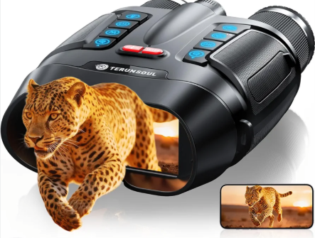 Night Vision Goggles - Smart APP 4K Night Vision Binoculars, 10000mAh Battery, 128GB Card for Photo and Video, 3'' UHD Screen & 8X Zoom Binoculars for Camping, Hunting, Security (Black)