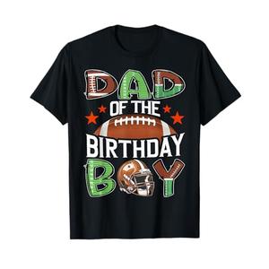 Dad of The Birthday Boy Game Day Football T-Shirt L