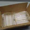 Floroom 6 Pack 5x7 Inch Clear Acrylic Sign Holders, Double-Sided Gold Display Stand Picture Frames for Table Numbers, Menus, Flyers, Weddings, and Offices