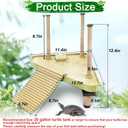 Keedolla Floating Turtle Pier and Basking Platform, Turtle Basking Platform Ramp Tortoise Reptile Floating Docks Climbing Ladder for Crabs, Frogs, Newts, Salamanders - Medium