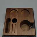 Walnut Espresso Tamping Station 54mm for Breville Machines Espresso Accessories Organizer Tamper Distributor Portafilter Holder and Multi Accessory Storage