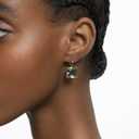 SWAROVSKI,Millenia Drop Earrings,Square Cut,Green Crystal,Gold-tone Finish