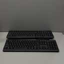 Guiheng 2 Pack Wired Computer Keyboard, Plug Play USB, Large Number Pad, LED Indicators,Ergonomic,Foldable Stands,Anti-Wear Letters Full Size Keyboard,for Windows Mac PC Laptop-Black