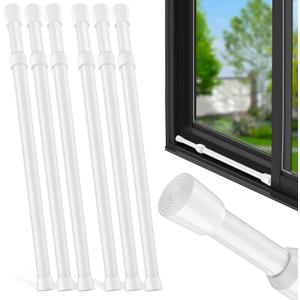 FOTN Artoshin 6 PCS Window Security Bars, Adjustable Sliding Door Security Bar, Anti-Slip Window Safety Lock Bar for Children Home, Extends from 19.6-35.4 Inch, Window Bars Security Extendable (20.2'' to 35.6"-6Pcs)