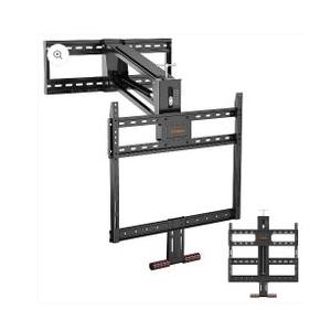 Fireplace Pull Down TV Mount over Fireplace, Drop Down TV Mount with Height Adjust for Most 43" - 75" TVs, Max VESA 600x400mm, up to 80lbs, above Fireplace TV Mount for Stone Brick Fireplace. The spring tension can be adjusted to suit the weight of t