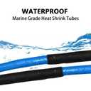 3:1 Ratio Heat Shrink Tubing Roll Adhesive Lined Industrial Marine Grade Dual Wall Heat Shrink Tube Waterproof and Sealed Black (1 inch(25.4 mm), 10 Feet)